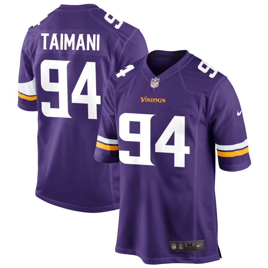 Taki Taimani Minnesota Vikings 2025 Game Jersey - Purple