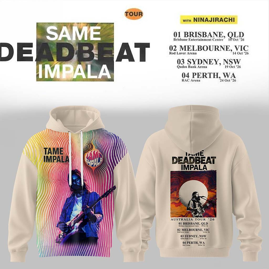 Tame Impala Deadbeat Tour 2026 Hoodie Tame Impala Merch Cool Gifts For Music Lovers
