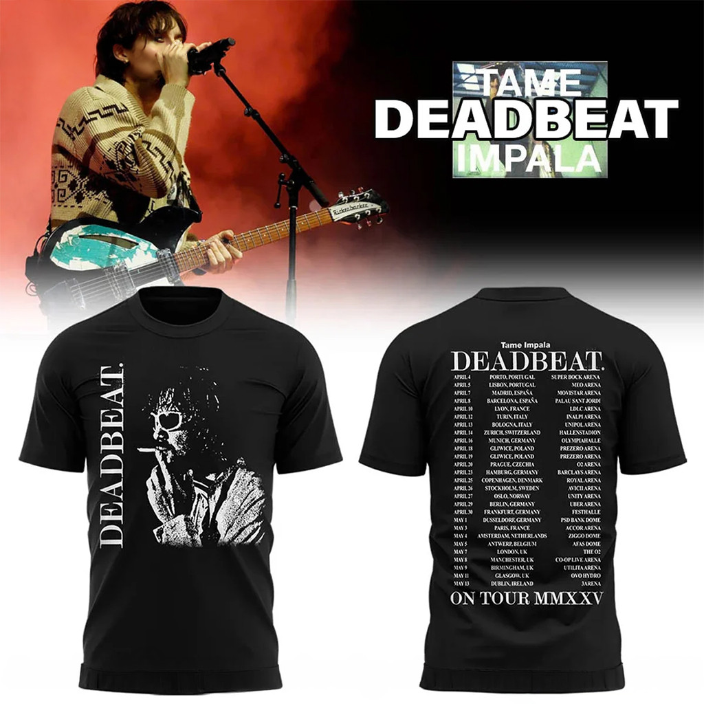 Tame Impala Deadbeat Tour 2026 T-Shirt Tame Impala Merch Gifts For Music Lovers