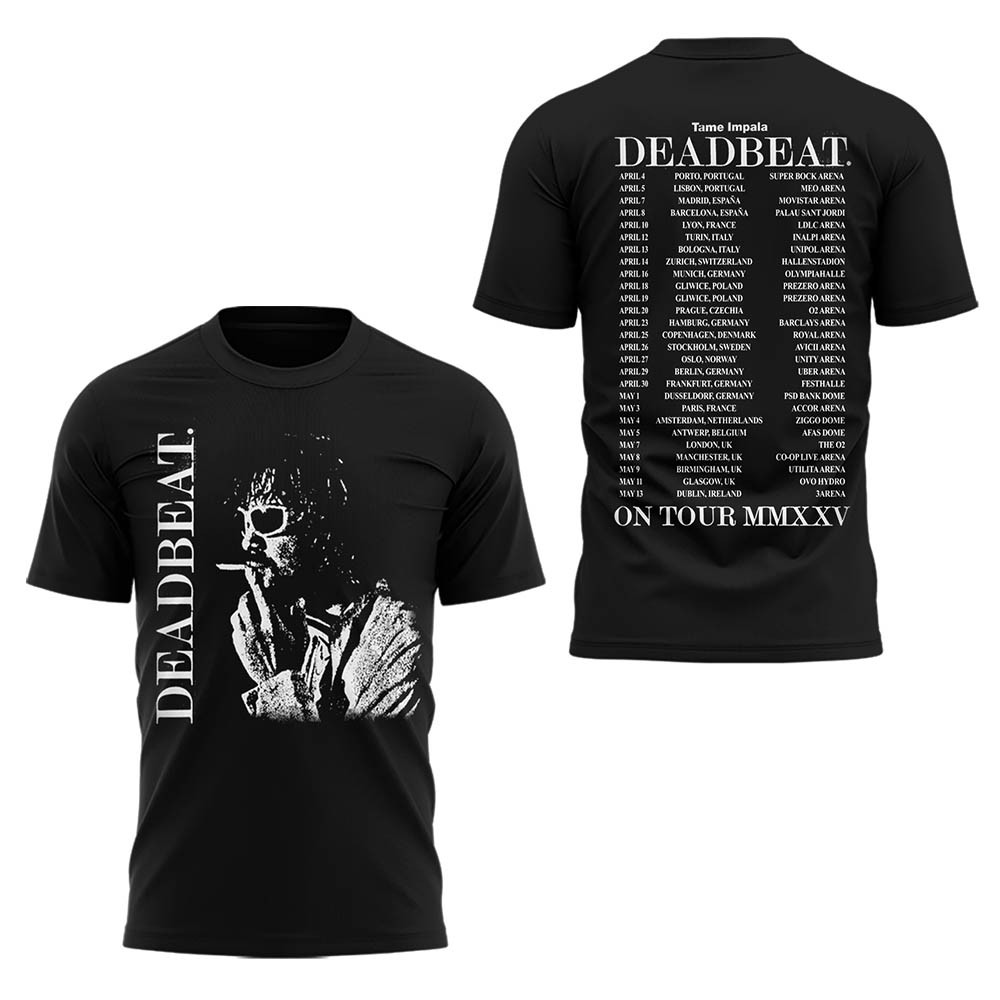 Tame Impala Deadbeat Tour Merch Deadbeat On Tour 2026 T-Shirt Tame Impala Merch Gifts For Fans