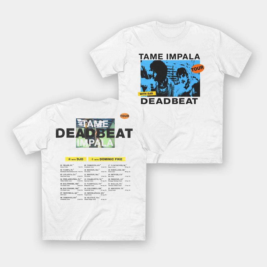 Tame Impala Merch 2026 Tame Impala Deadbeat Tour Shirt DJO Merch White Gifts For BFF