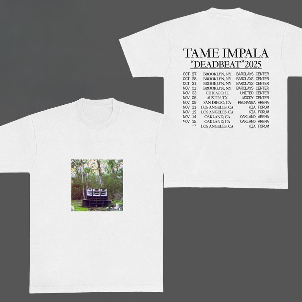 Tame Impala Merch Deadbeat Tour Dates 2025 T-Shirt Music Lover Gift Ideas For Him