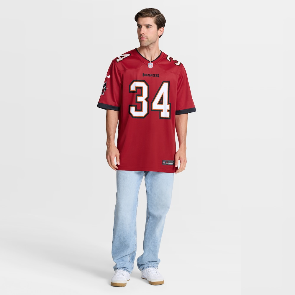 Tampa Bay Buccaneers Merch - Men's Alex Anzalone Team Game Jersey, Red  - Football Enthusiast Gifts