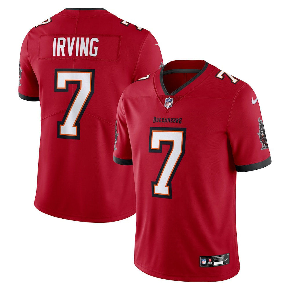 Tampa Bay Buccaneers Merch - Men's Bucky Irving Vapor Untouchable Stitched Limited Jersey, Red - Cool Football Gift Ideas