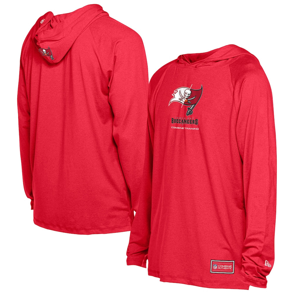 Tampa Bay Buccaneers Merch - Men's Functional Fandom Hoodie, Red - New Era - Gift For Football Fans
