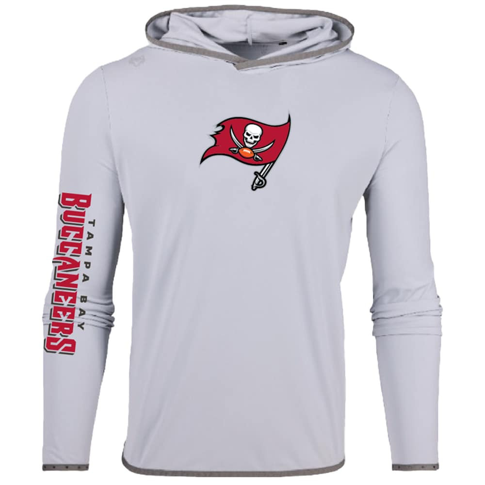 Tampa Bay Buccaneers Merch - Men's Greyson Clothiers Gray Colorado Long Sleeve Hoodie T-Shirt - Best Presents For Football Fans