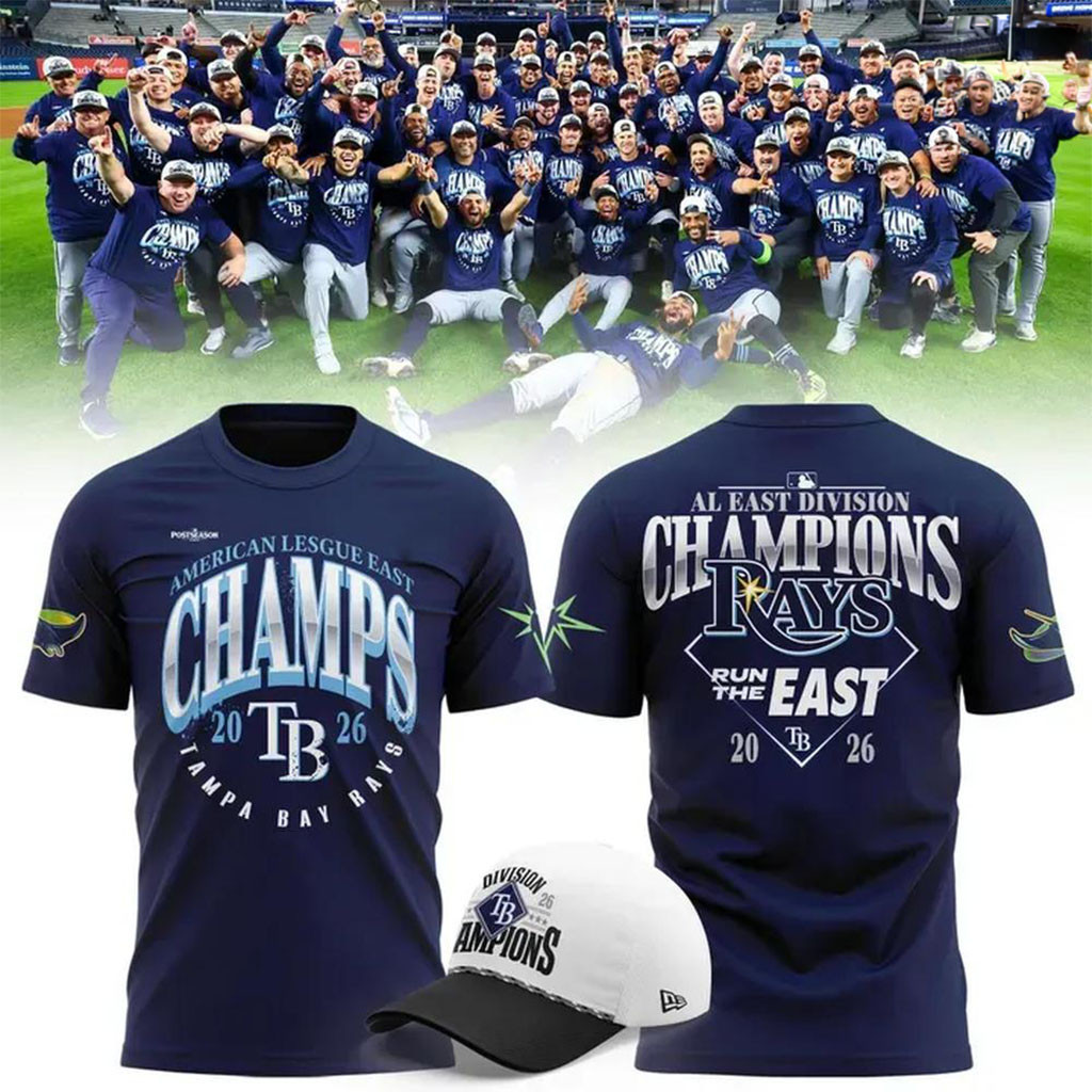 Tampa Bay Rays AL East Division Champions 2026 Shirt Tampa Bay Rays Merch Gifts For Fans