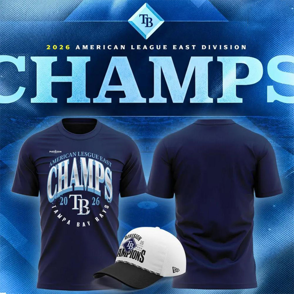 Tampa Bay Rays AL East Division Champions 2026 Shirt TB Rays Merch Cool Gifts For Baseball Lovers