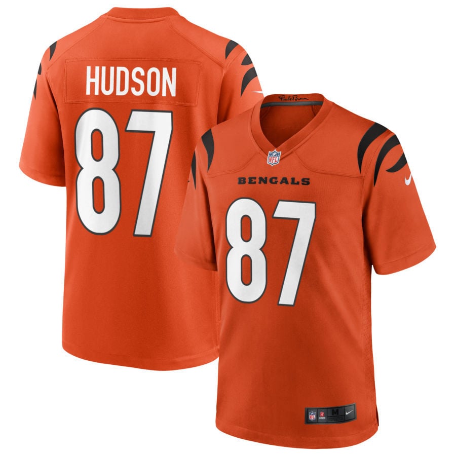 Tanner Hudson Cincinnati Bengals 2025 Alternate Game Jersey - Orange