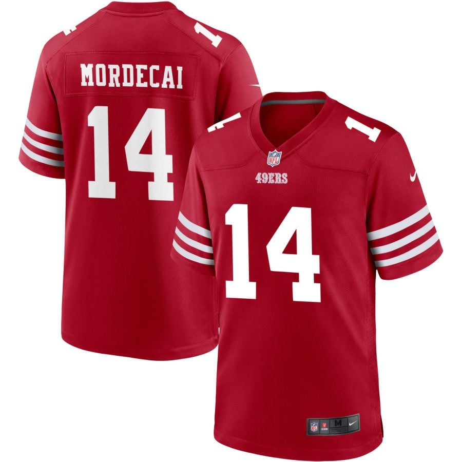 Tanner Mordecai San Francisco 49ers 2025 Jersey - Scarlet