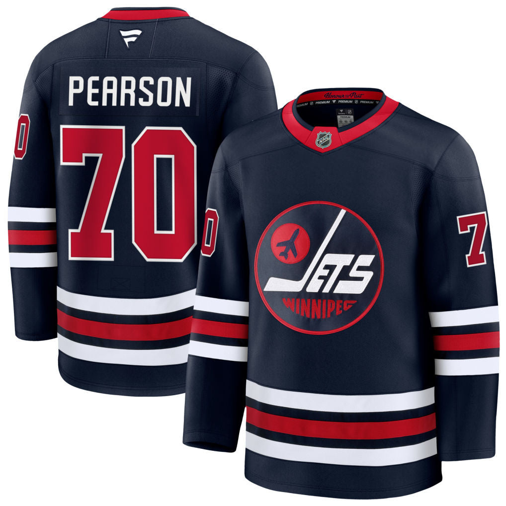 Tanner Pearson Winnipeg Jets 2025 Alternate Premium Jersey - Navy 1 Tanner Pearson Winnipeg Jets 2025 Alternate Premium Jersey - Navy