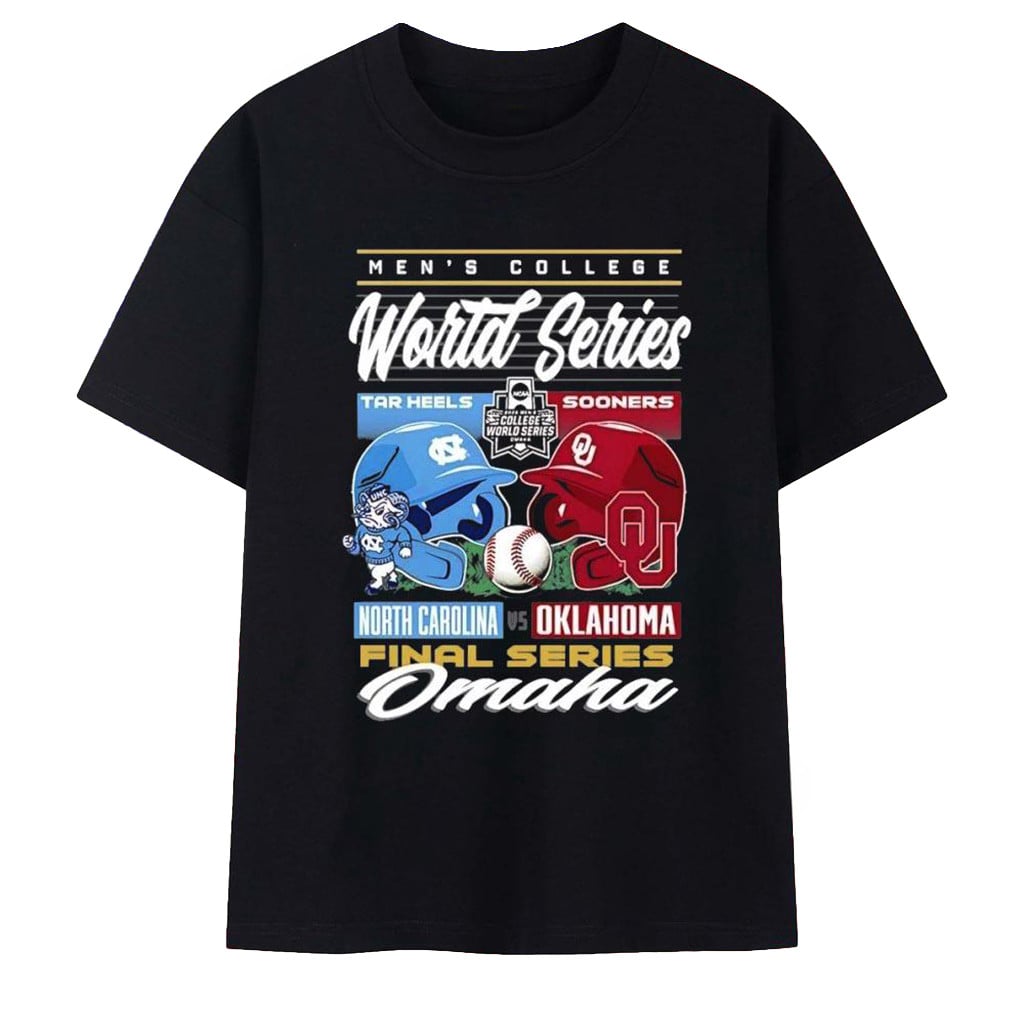 Tar Heels Vs Sooners 2026 College World Series Championship Matchup Helmet T-Shirt Fan Merch