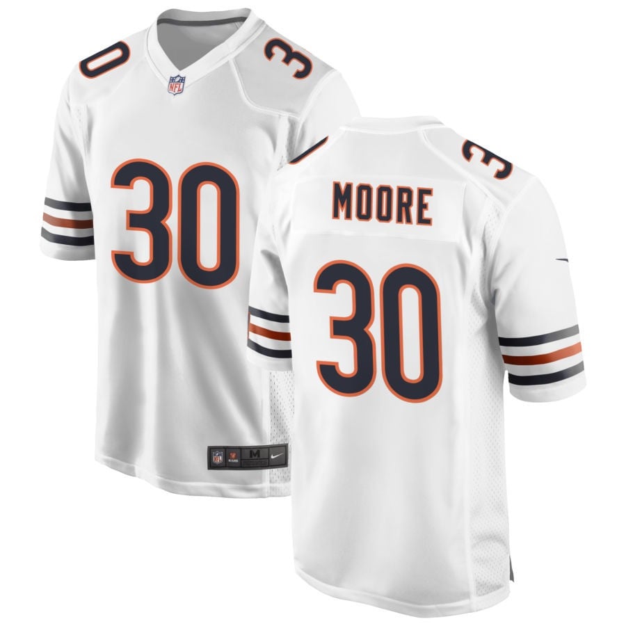 Tarvarius Moore Chicago Bears 2025 Game Jersey - White
