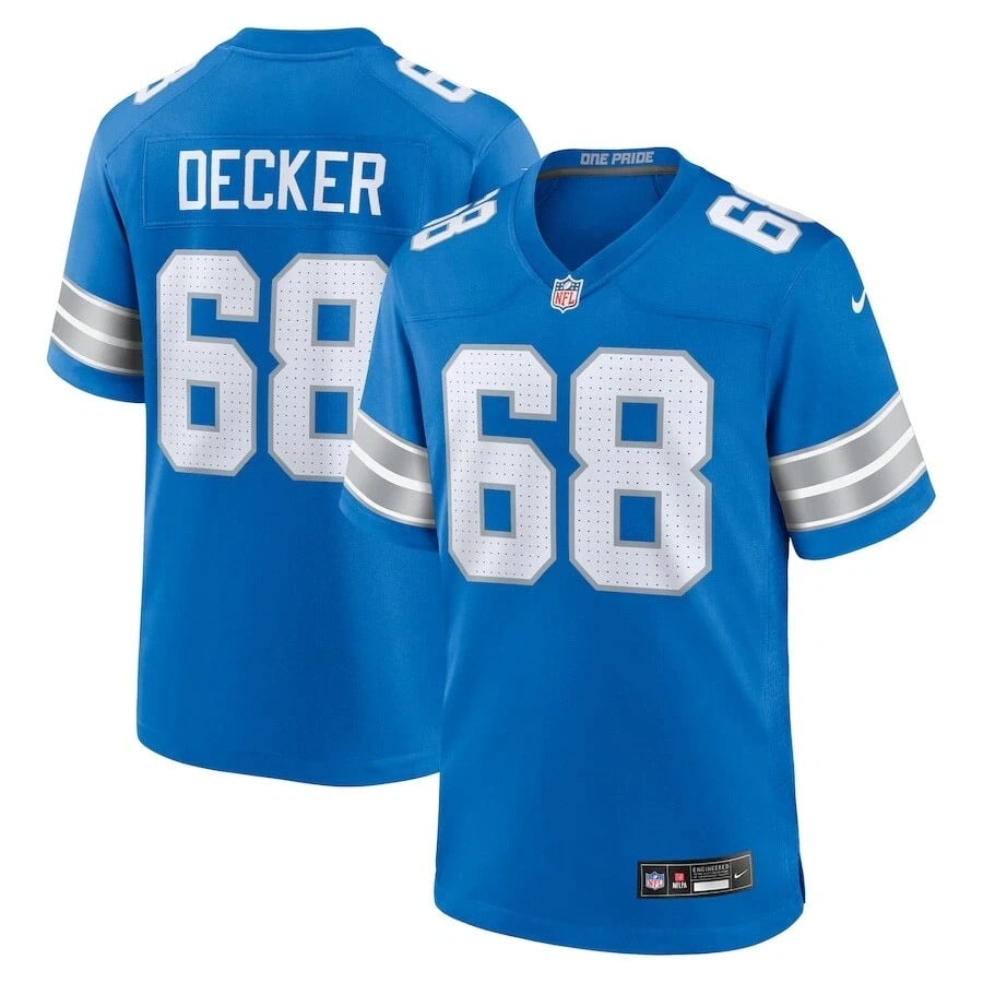 Taylor Decker Detroit Lions 2025 Player Game Jersey - Blue