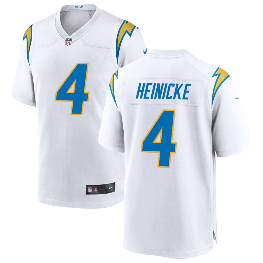 Taylor Heinicke Los Angeles Chargers 2025 Game Jersey - White
