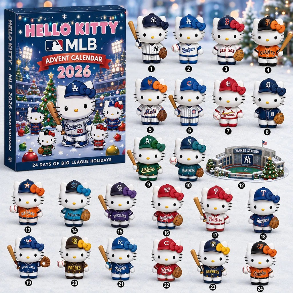 Team Baseball x Hello Kitty 2026 Advent Calendar Baseball Lovers Gifts For Christmas