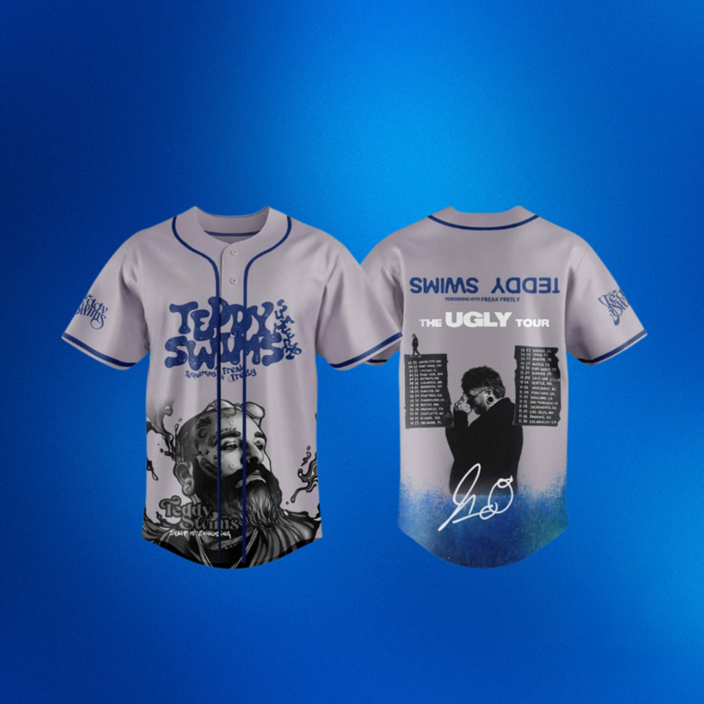 Teddy Swims The Ugly Tour 2026 Baseball Jersey Teddy Swims Merch Gifts For Music Lovers