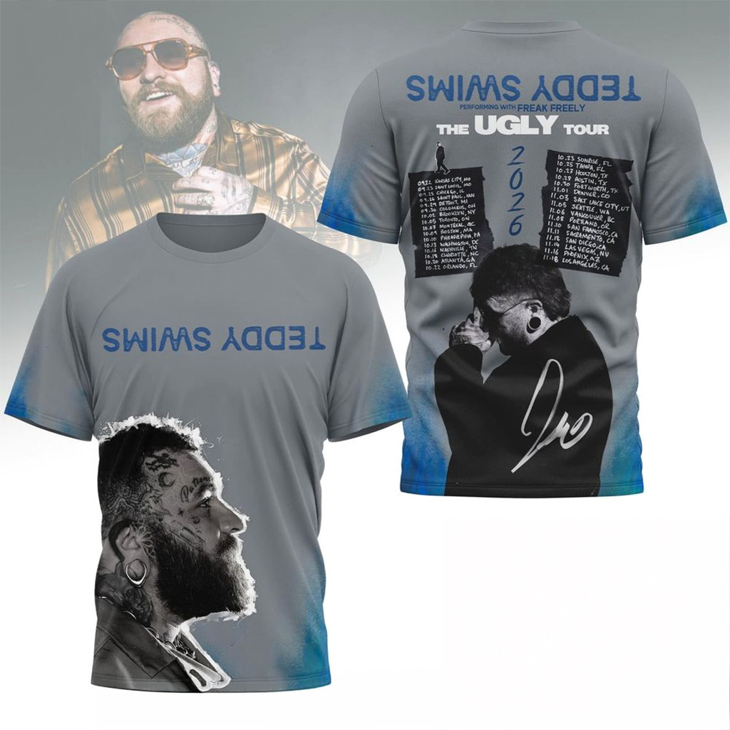 Teddy Swims The Ugly Tour 2026 T-Shirt Teddy Swims Merch Best Gifts For Music Lovers