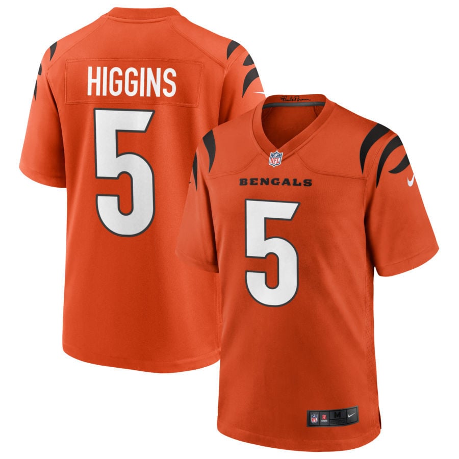 Tee Higgins Cincinnati Bengals 2025 Alternate Game Jersey - Orange