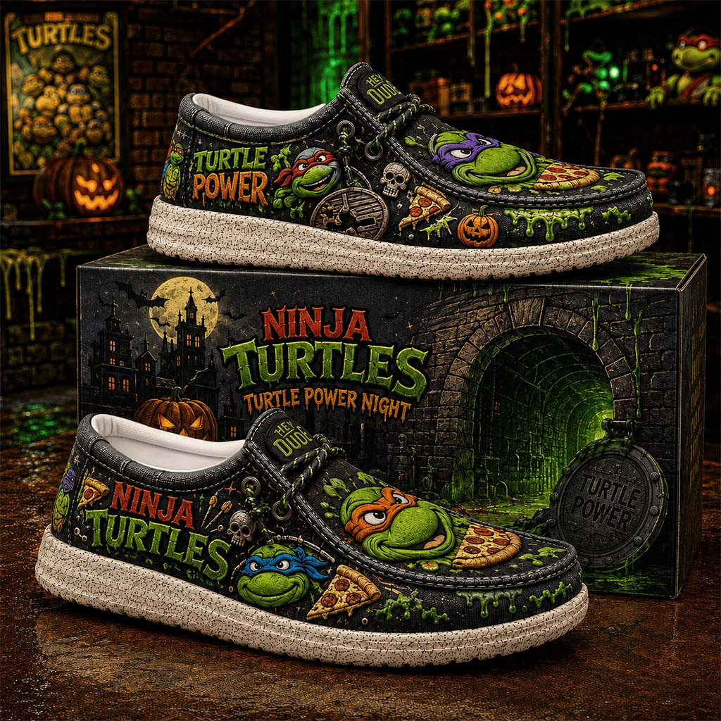 Teenage Mutant Ninja Turtles Halloween Shoes Turtle Power Loafers TMNT Merch Halloween Gifts
