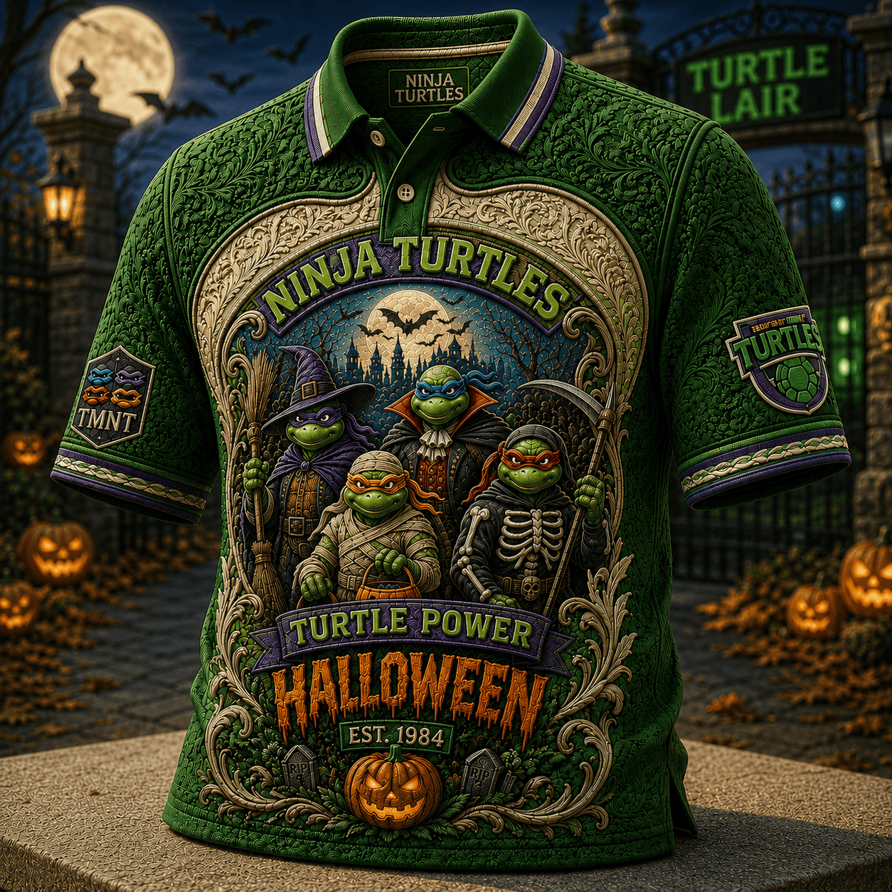 Teenage Mutant Ninja Turtles Merch 2026 Turtle Power Halloween Polo Shirt Gifts For Brothers