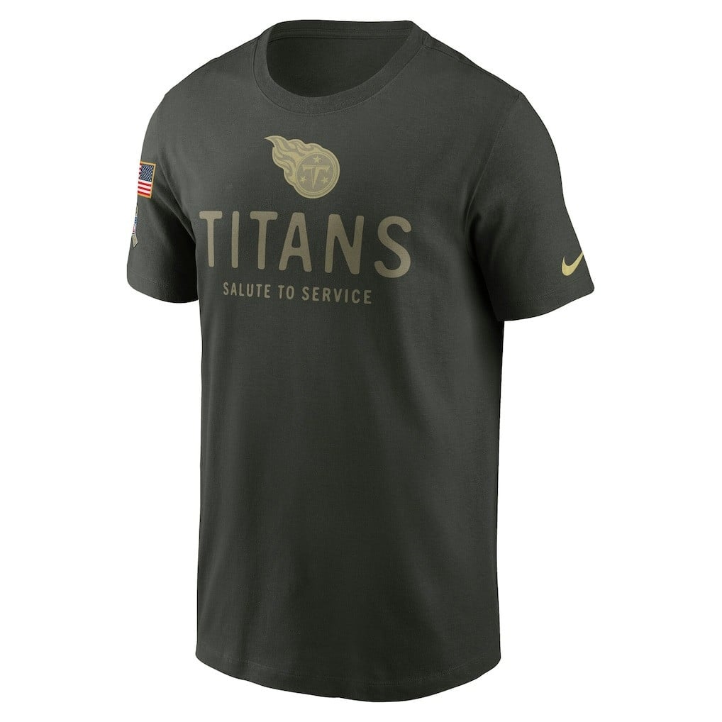 Tennessee Titans 2025 Salute to Service Sideline Primary Edge Dri-FIT T-Shirt - Forest Green - Image 2