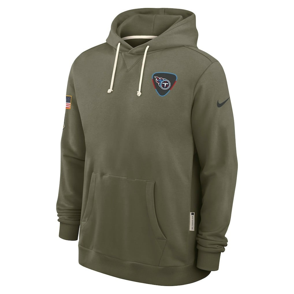 Tennessee Titans 2025 Salute to Service Sideline Standard Issue Dri-FIT Hoodie - Olive