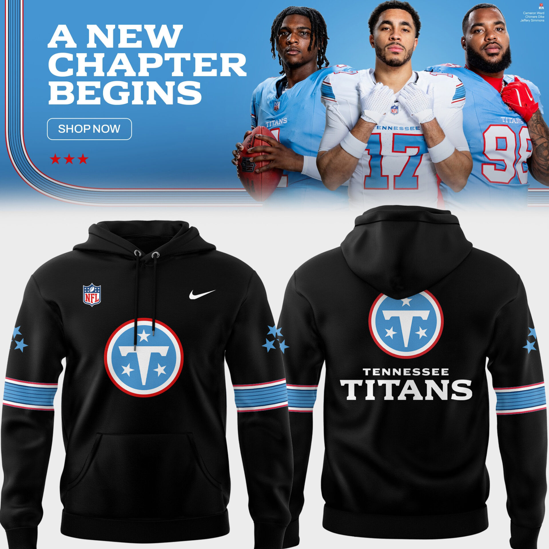 Tennessee Titans Football New Chapter Hoodie Titans Merch Gift Ideas For Fans