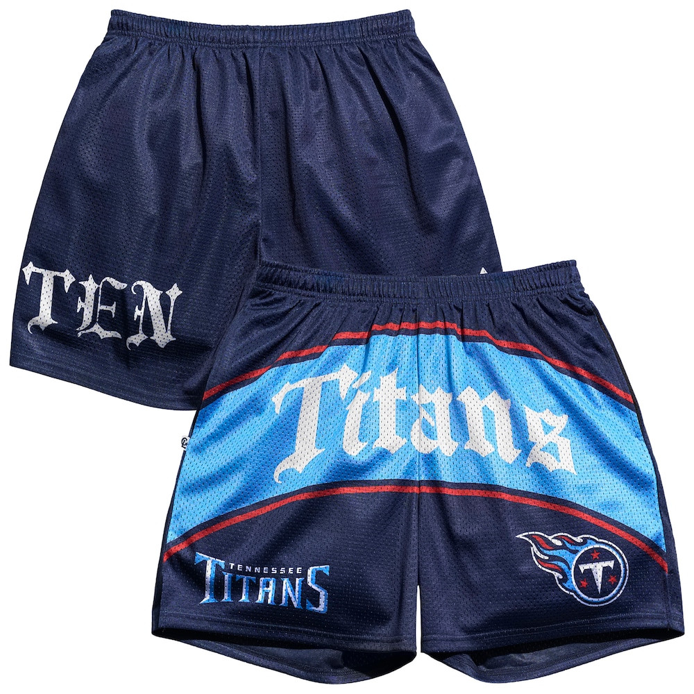 Tennessee Titans Merch - Men's Chalk Line Victorian Retro Shorts, Navy - Football Present Ideas
