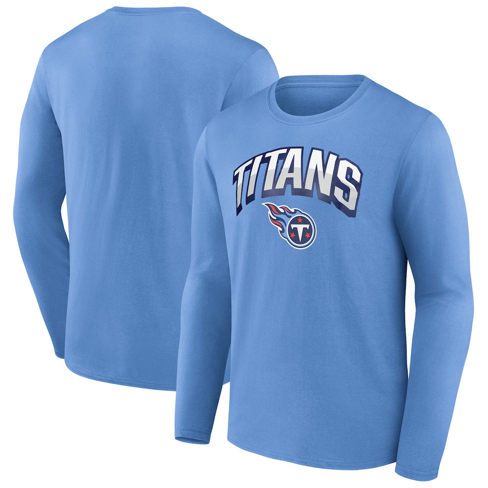 Tennessee Titans Merch - Men's Fanatics Light Long Sleeve T-Shirt, Blue - Football Fan Gift Ideas