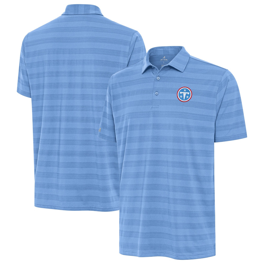 Tennessee Titans Merch - Men's Light Tunnel Polo, Blue - Antigua - Football Christmas Gifts