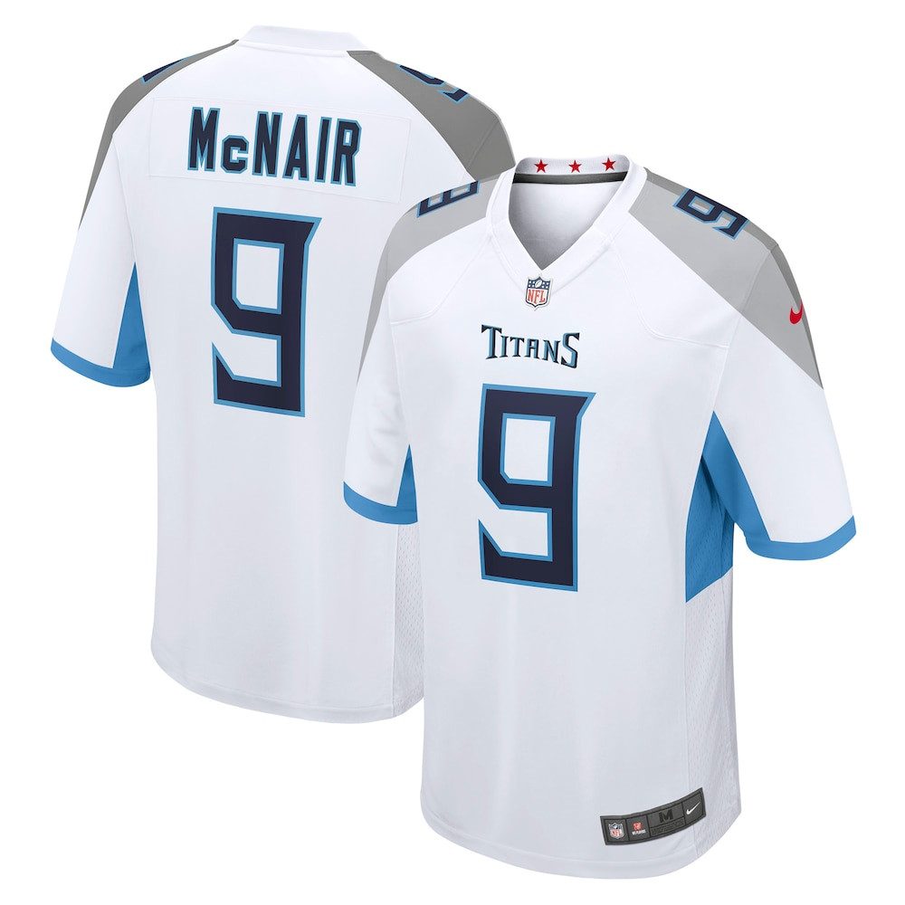 Tennessee Titans Merch - Men's Steve McNair Retired Player Game Jersey, White - Football Gift Ideas For Men