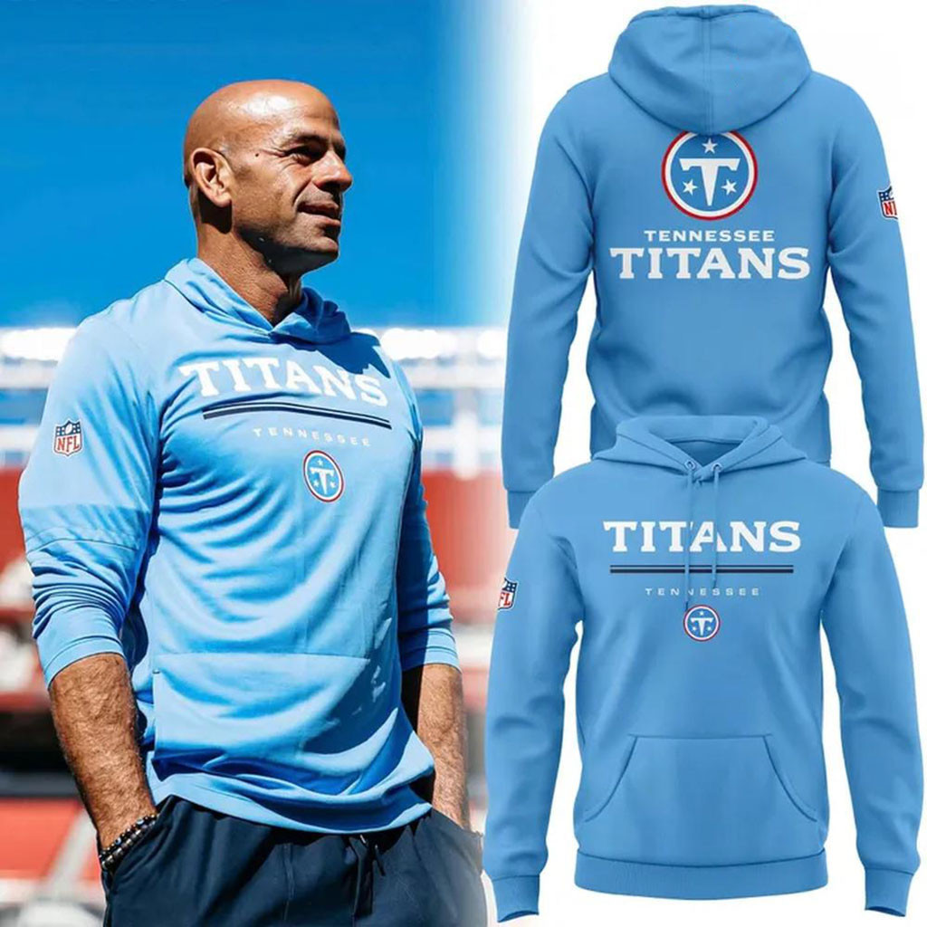 Tennessee Titans Sideline Light Blue Hoodie Titans Merch Presents For Football Fans