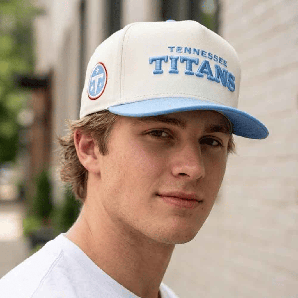 Tennessee Titans Vintage Cream Hat Embroidered Titans Merch Gifts For Football Fan