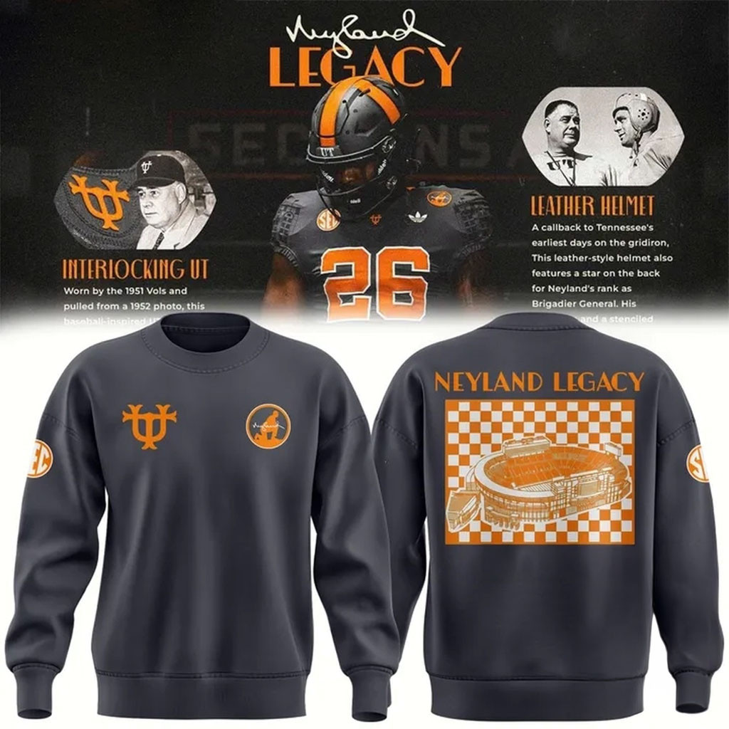 Tennessee Volunteers Football Neyland Legacy 2026 Sweatshirt Volunteers Merch Fan Gifts