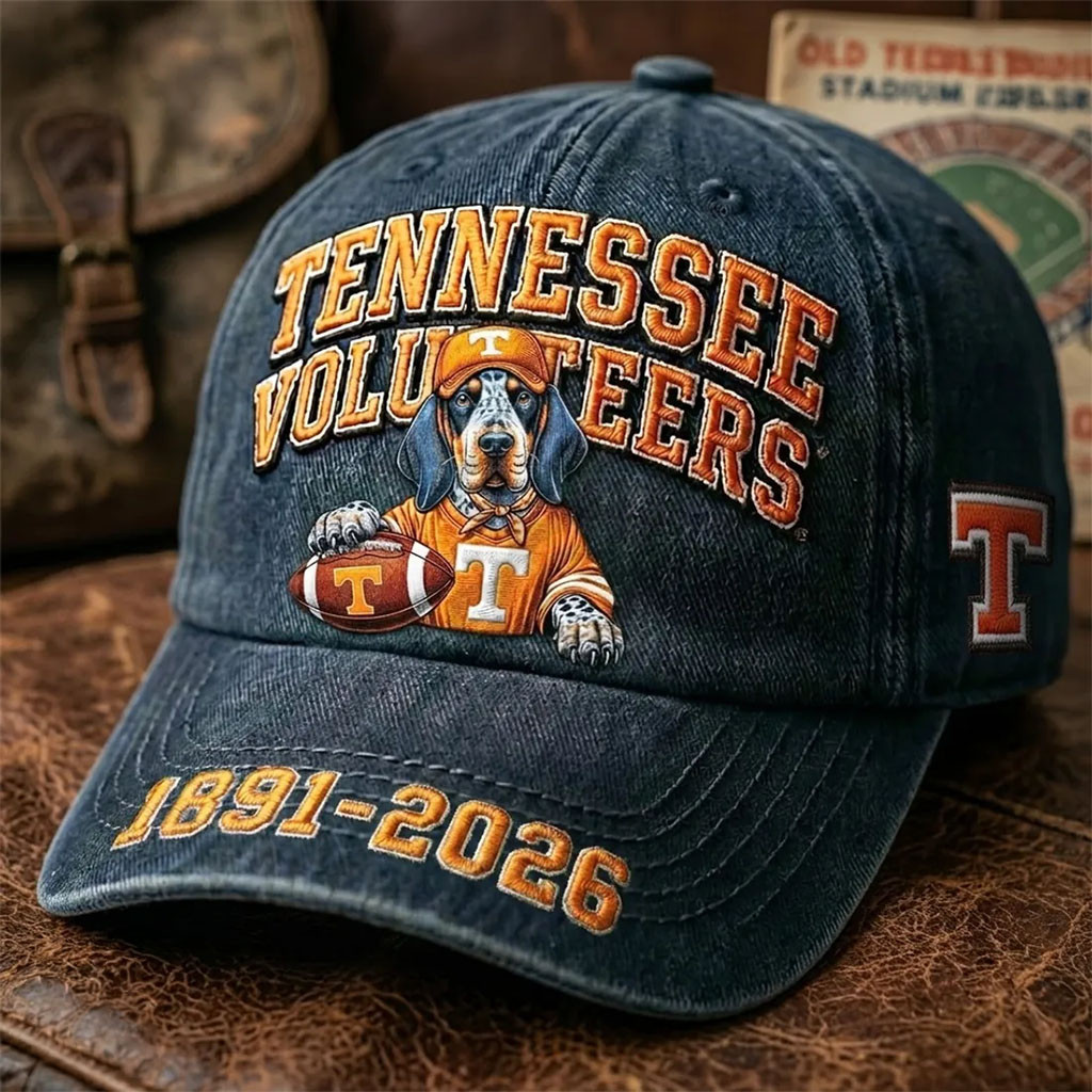 Tennessee Volunteers Mascot Navy Baseball Cap Embroidered Volunteers Merch Gifts For Fans