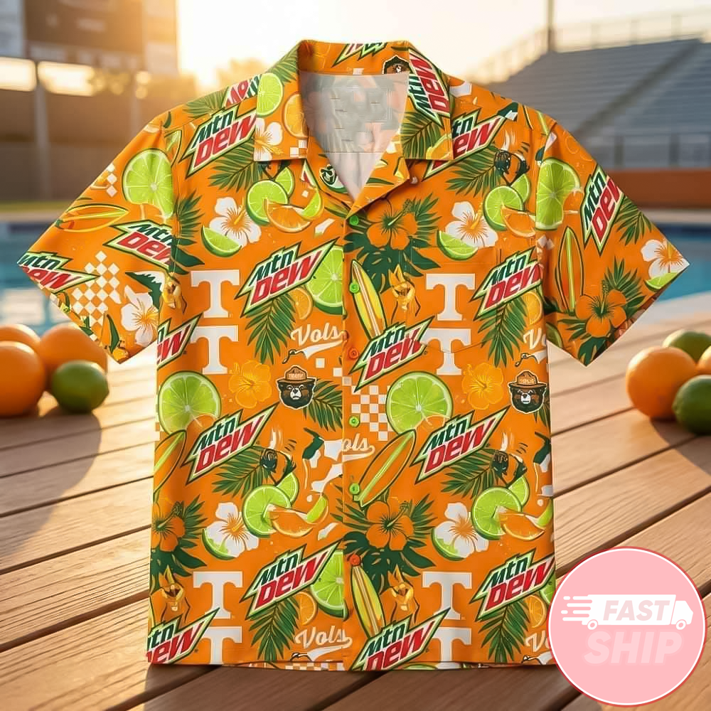 Tennessee Volunteers Mountain Dew 2026 Knoxville Tailgate Summer Collection Hawaiian Shirt