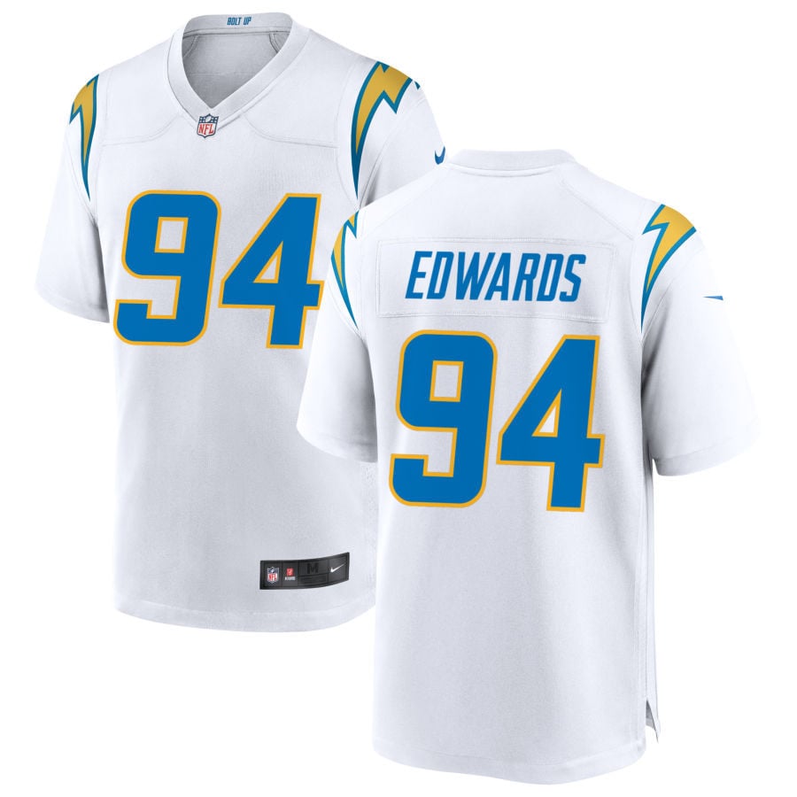 TeRah Edwards Los Angeles Chargers 2025 Game Jersey - White