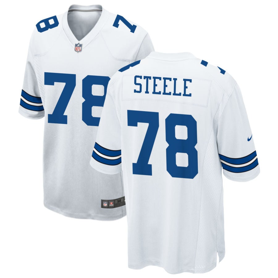Terence Steele Dallas Cowboys 2025 Game Jersey - White