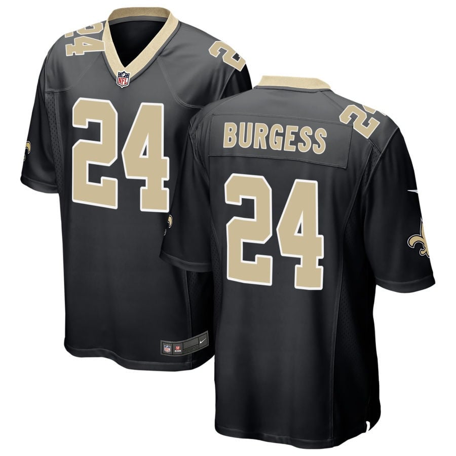 Terrell Burgess New Orleans Saints 2025 Game Jersey - Black