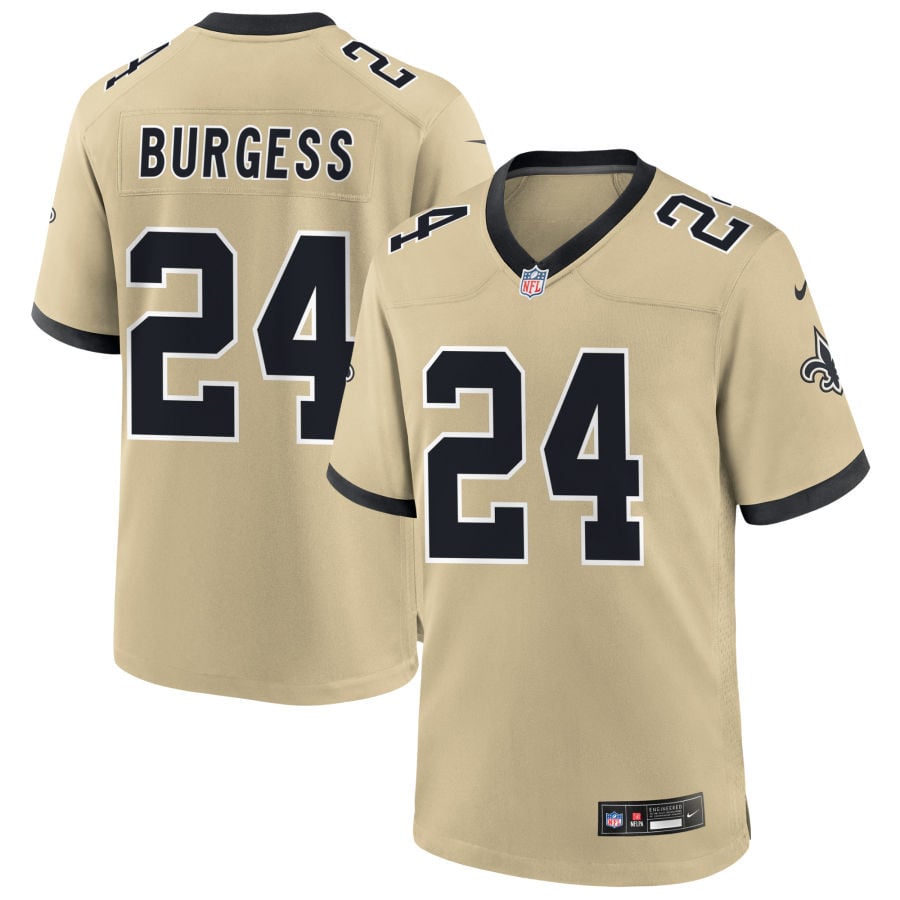 Terrell Burgess New Orleans Saints 2025 Gameday Golds Alternate Game Jersey - Gold