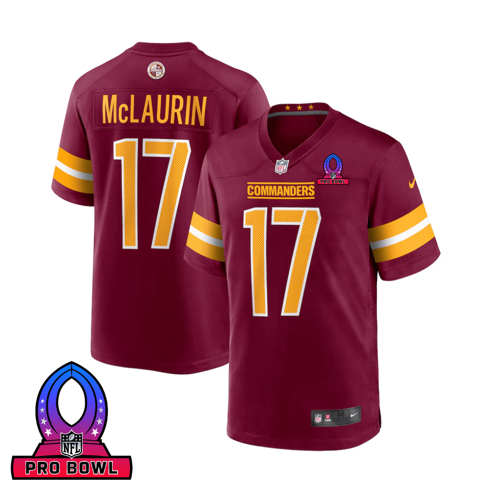 Terry McLaurin Washington Commanders 2025 Pro Bowl Patch Game Men Jersey - Burgundy