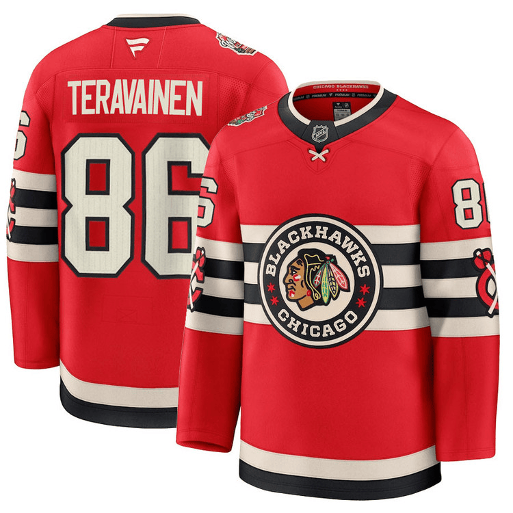 Teuvo Teravainen Chicago Blackhawks 2025 Winter Classic Premium Red Jersey