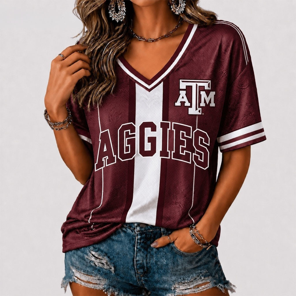 Texas A&M Aggies Rivalry Game Spirit V-Neck T-Shirt Aggies Merch Best Gifts For Football Fans