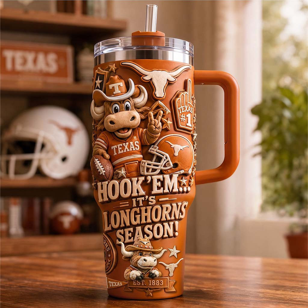 Texas Longhorns Merch 2026 Hook'em It's Longhorns Season Tumbler Gift For Football Lovers