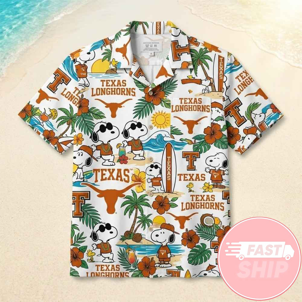 Texas Longhorns x Snoopy Summer Collection 2026 Hawaiian Shirt Gifts For Football Fan