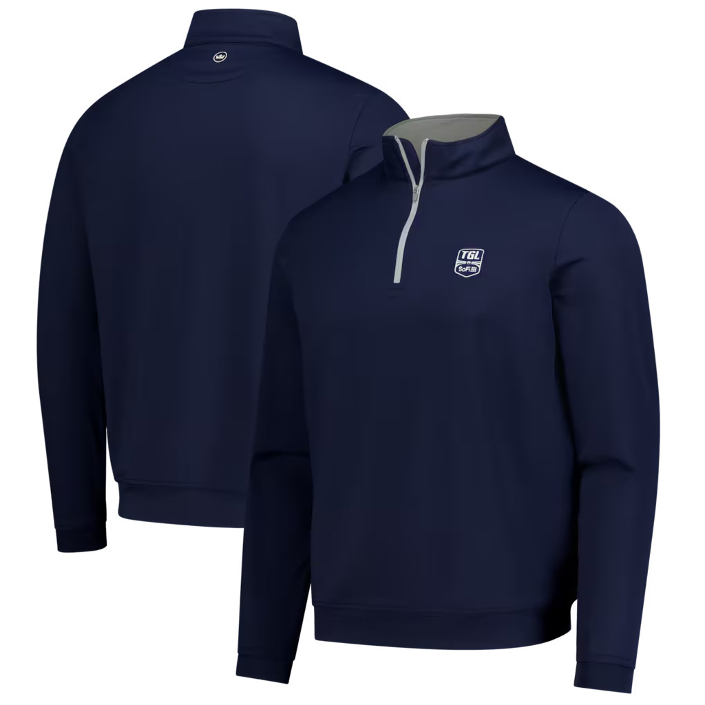 TGL Merch 2026 Peter Millar TGL Perth Performance Quarter Zip Sweatshirt TGL Gold Merch Gifts