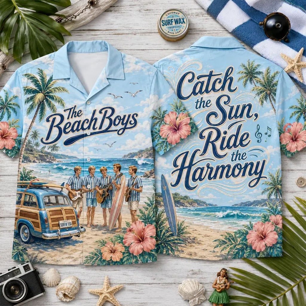 The Beach Boys Catch The Sun Ride The Harmony Hawaiian Shirt The Beach Boys Merch Fan Gifts