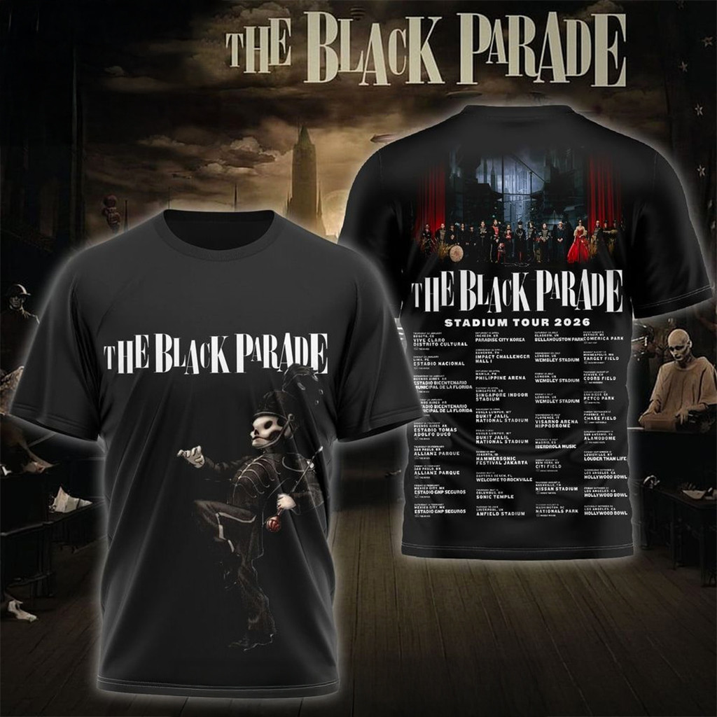 The Black Parade Stadium Tour 2026 T-Shirt My Chemical Romance The Black Parade Merch