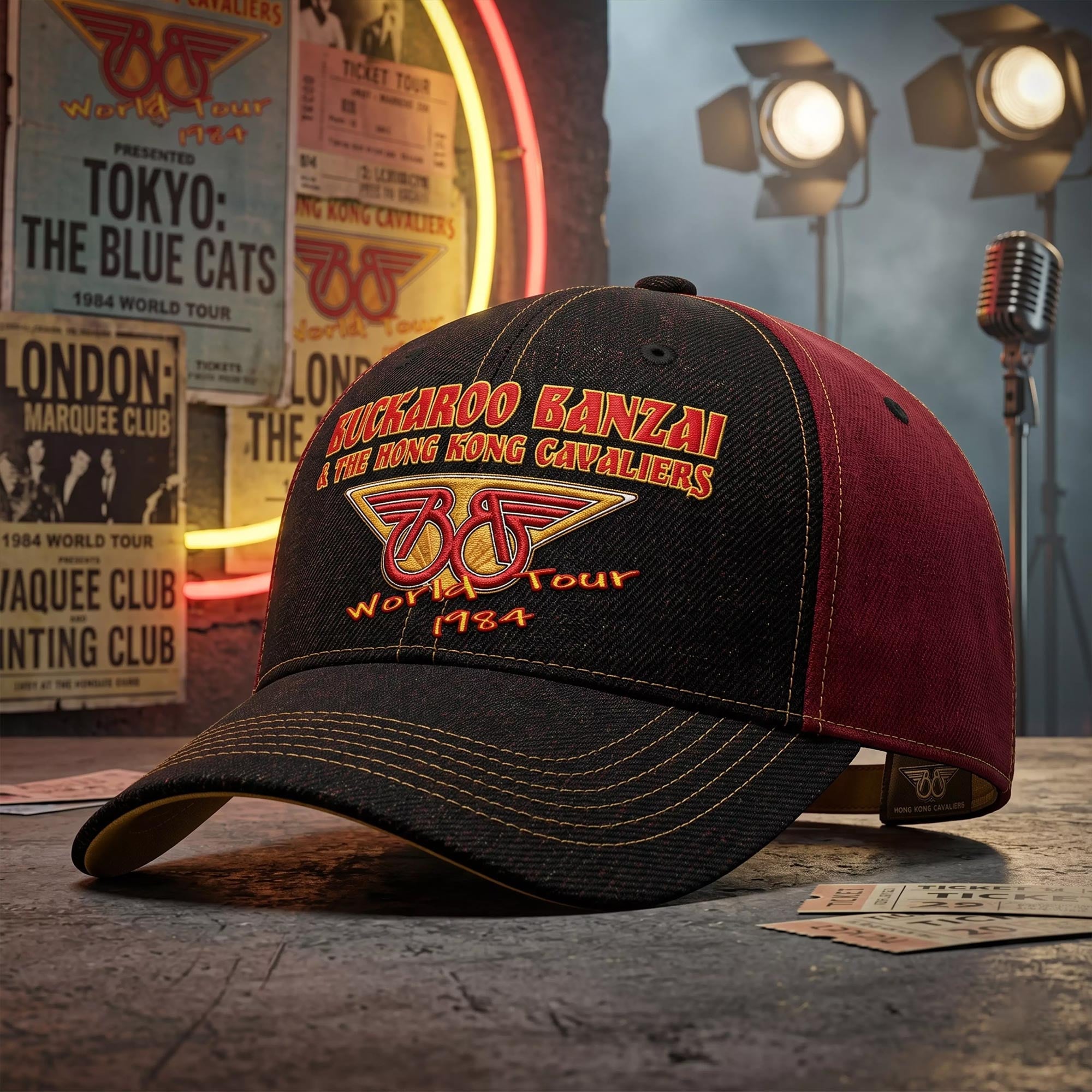 The Buckaroo Banzai And The Hong Kong Cavaliers 1984 World Tour Hat Fan Merch Gifts For Friends